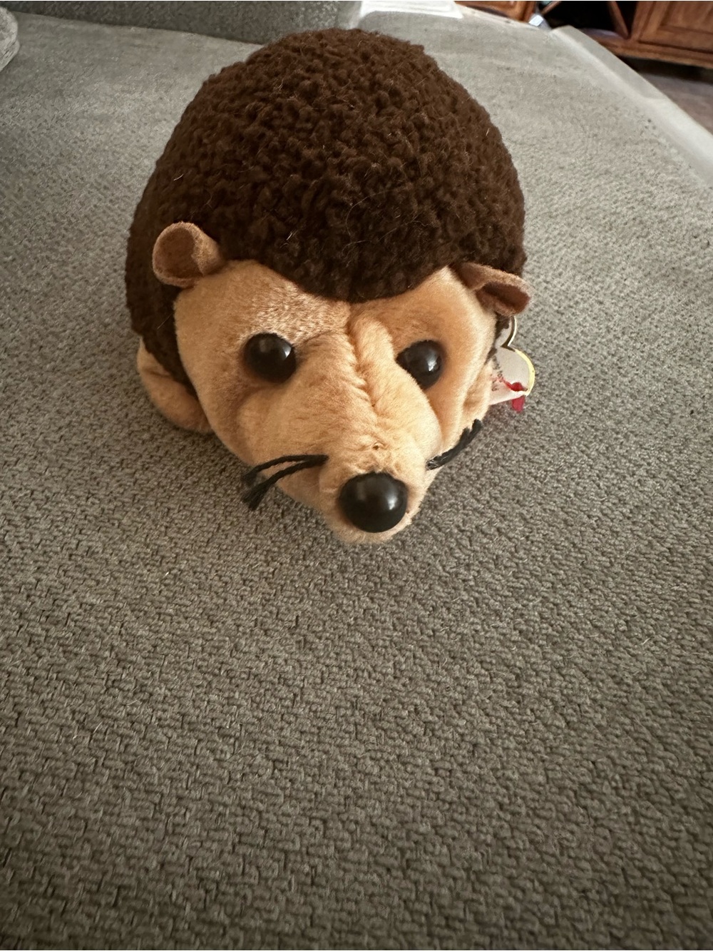 Ty Beanie Baby Hedgehog Plush - Brown, Tan & Red Tag